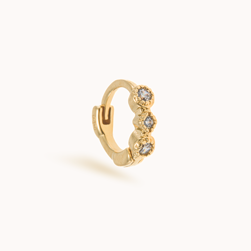 Boucle d'oreille Créole dorée or 24 carats