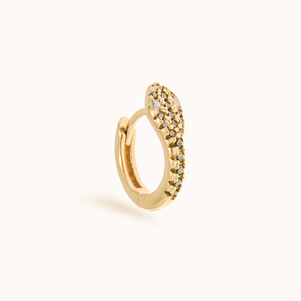 Boucle d'oreille Créole dorée or 24 carats