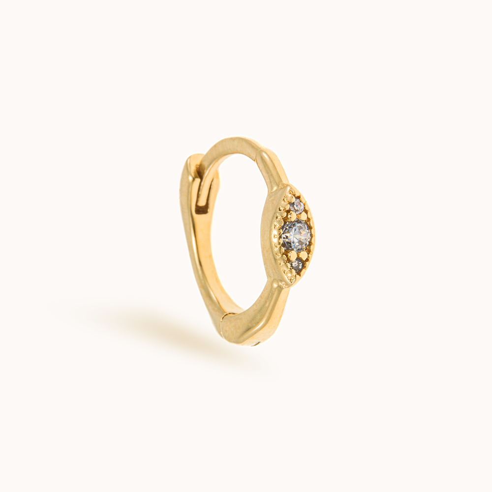 Boucle d'oreille Créole dorée or 24 carats