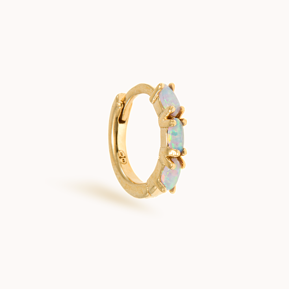 Boucle d'oreille Créole dorée or 24 carats