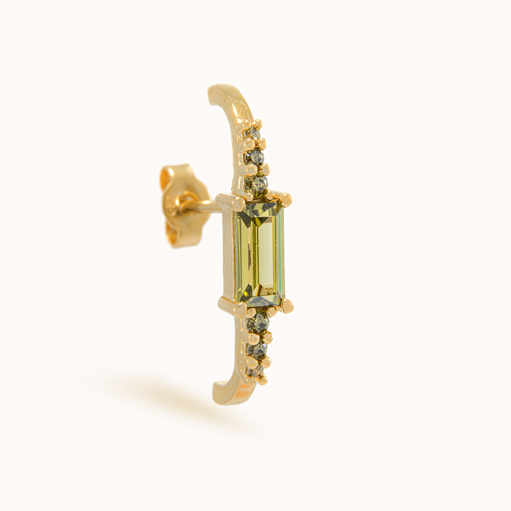 Boucle d'oreille Puce dorée or 24 carats