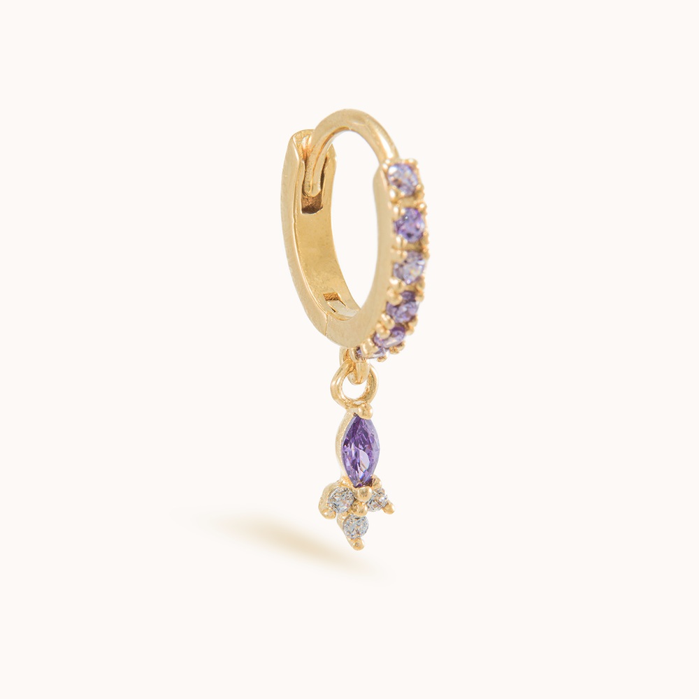 Boucle d'oreille Créole dorée or 24 carats