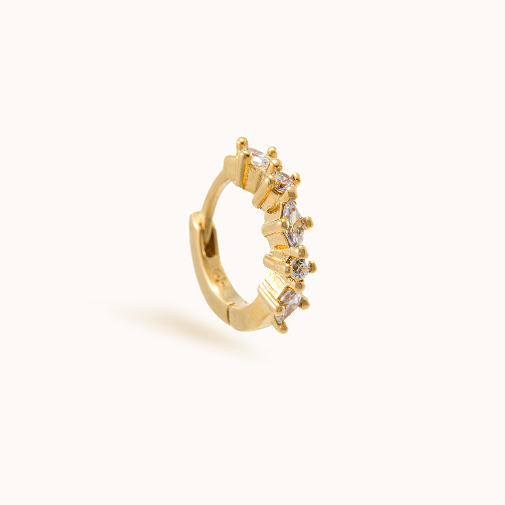 Boucle d'oreille Créole dorée or 24 carats