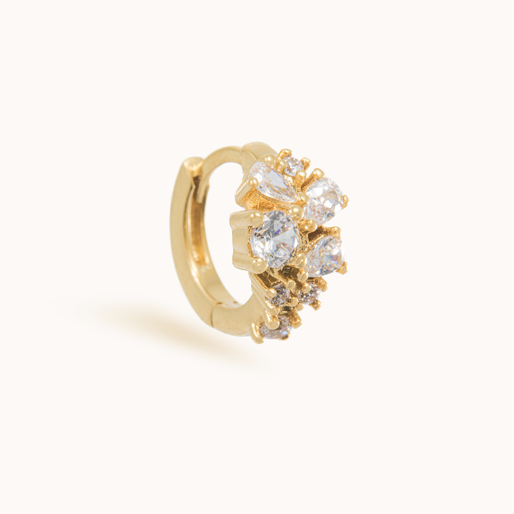 Boucle d'oreille Créole dorée or 24 carats