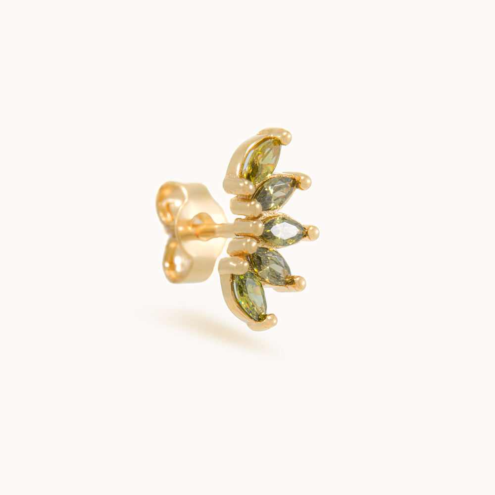 Boucle d'oreille Puce dorée or 24 carats