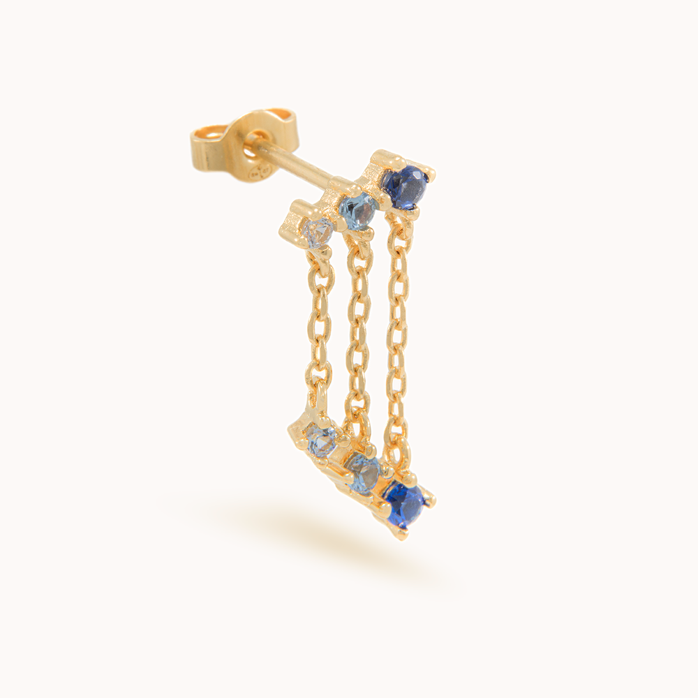 Boucle d'oreille Puce dorée or 24 carats