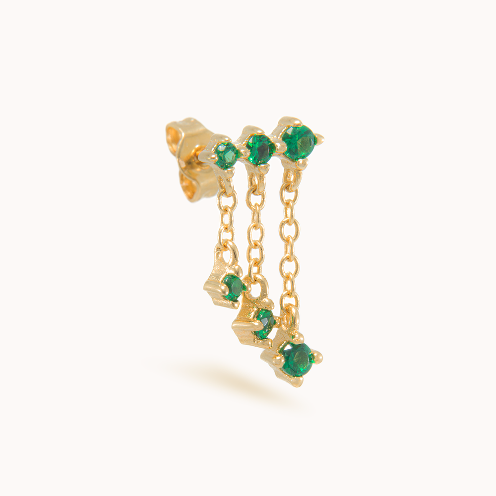 Boucle d'oreille Puce dorée or 24 carats