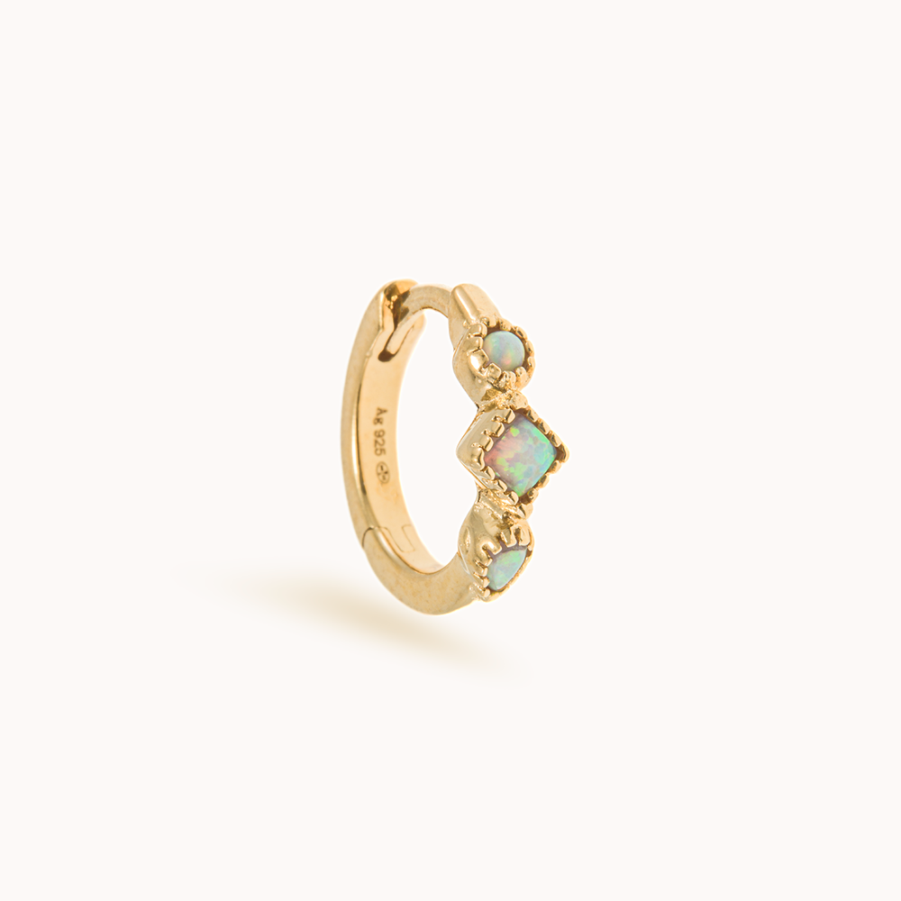 Boucle d'oreille Créole dorée or 24 carats