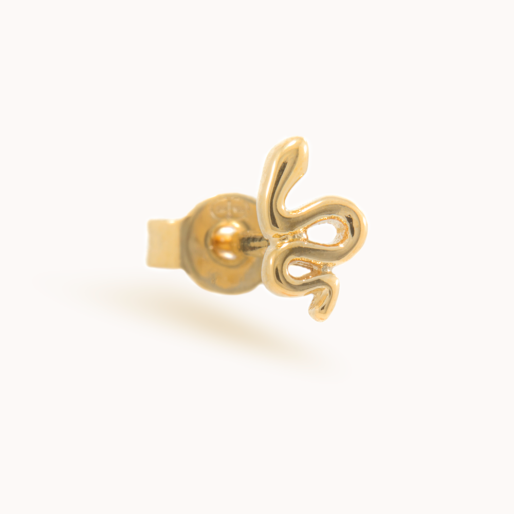 Boucle d'oreille Puce dorée or 24 carats