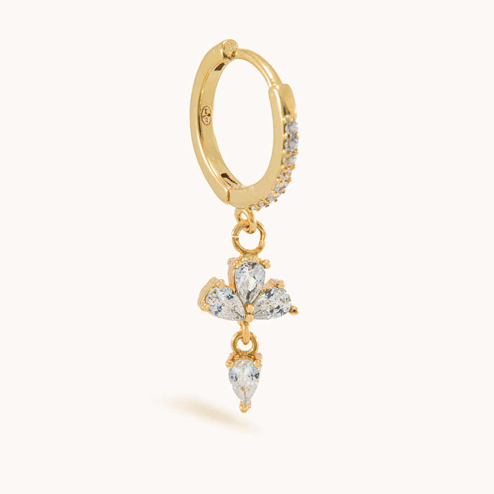 Boucle d'oreille Créole dorée or 24 carats