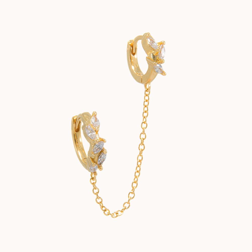 Boucle d'oreille Créole dorée or 24 carats