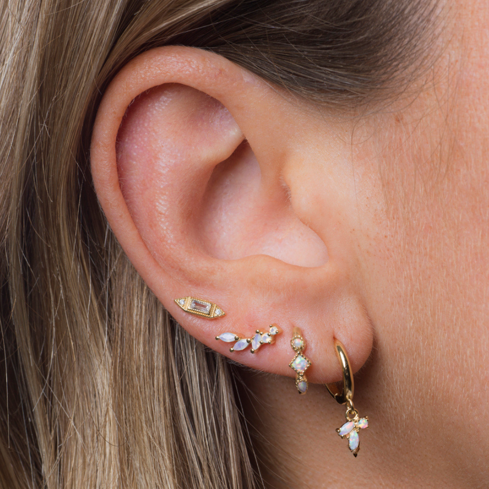 Boucle d'oreille Créole dorée or 24 carats