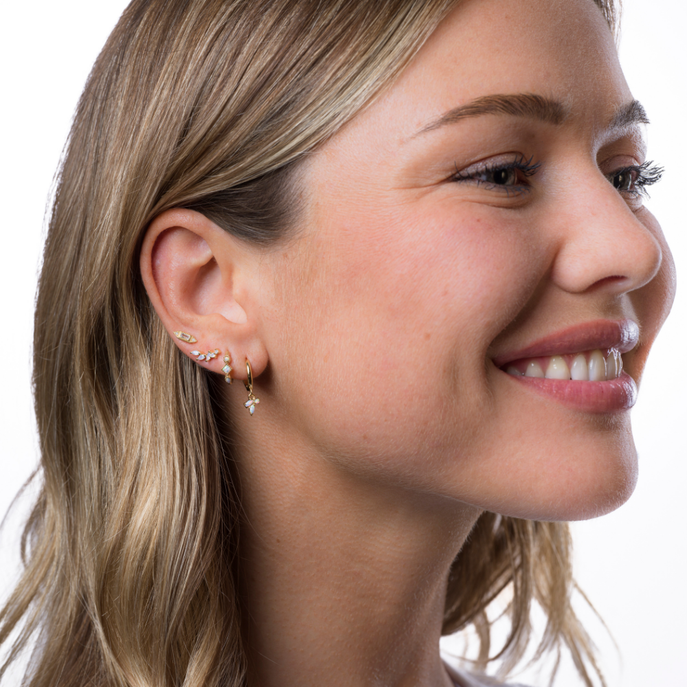 Boucle d'oreille Créole dorée or 24 carats