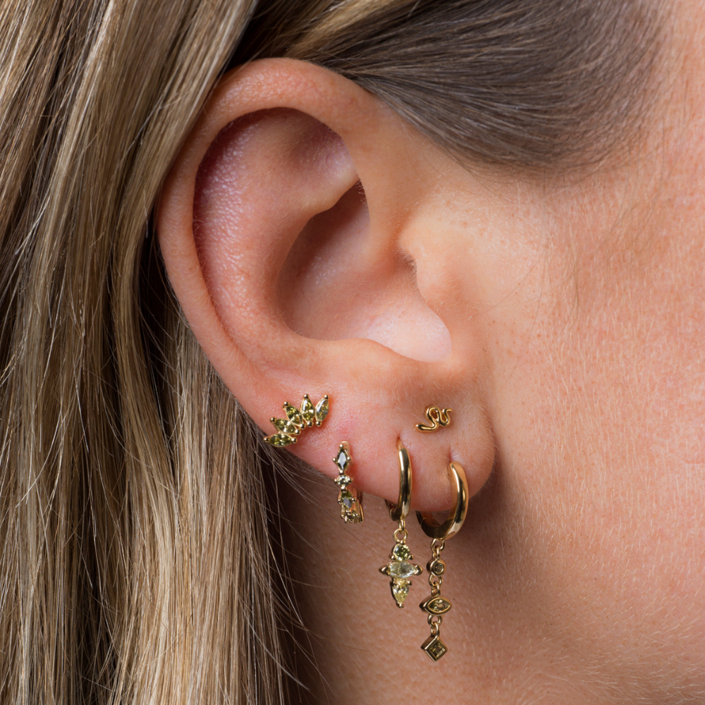 Boucle d'oreille Créole dorée or 24 carats