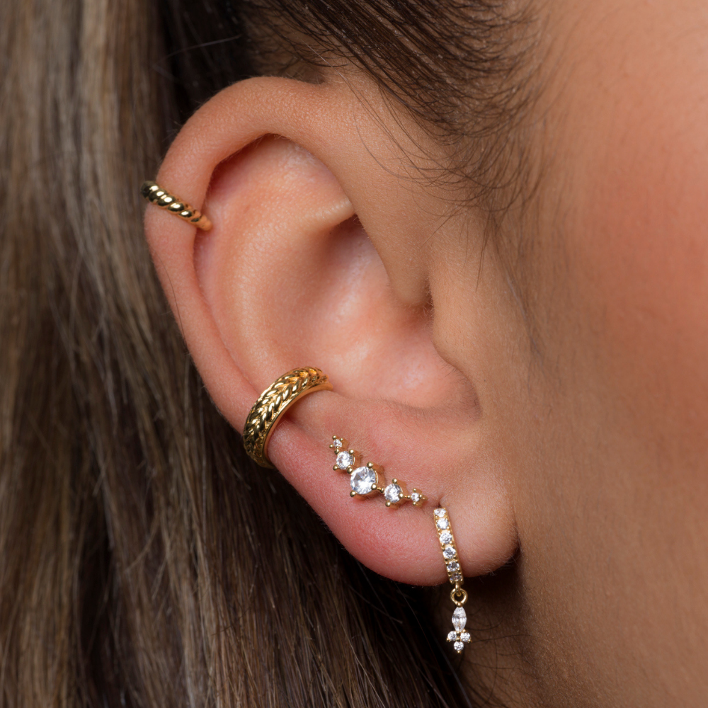 Earcuff dorée or 24 carats