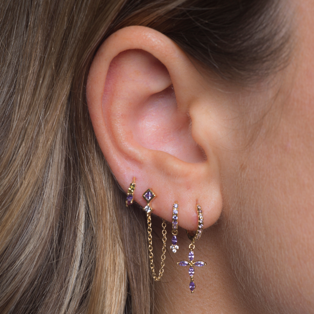 Boucle d'oreille Créole dorée or 24 carats