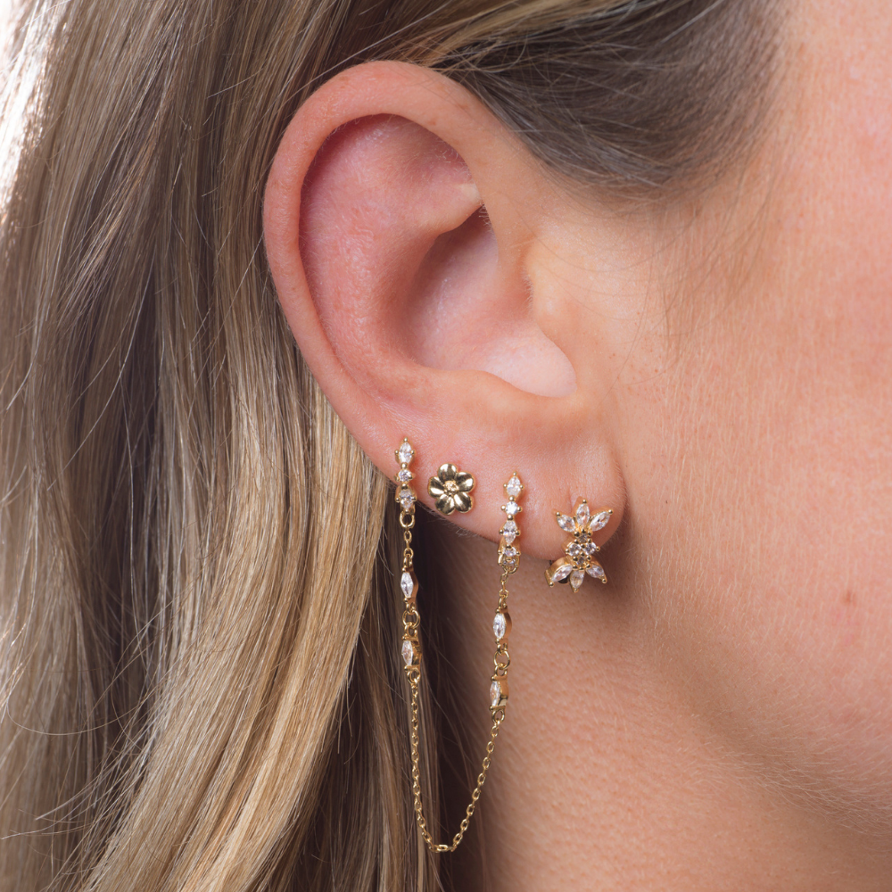 Boucle d'oreille Créole dorée or 24 carats