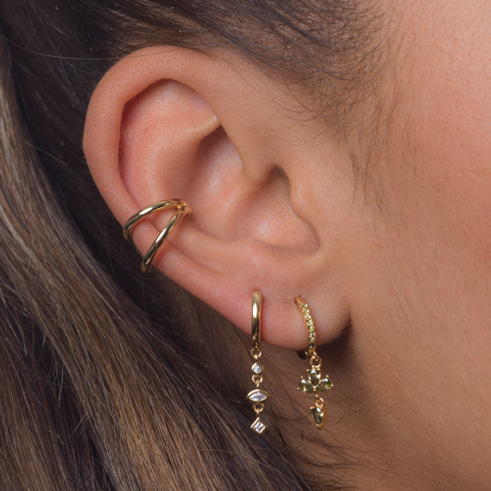 Boucle d'oreille Créole dorée or 24 carats